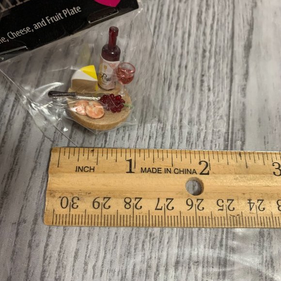 Make It Love It Miniatures Doll House Accessories Wine Cheese Fruit Tray NWT - Picture 6 of 7